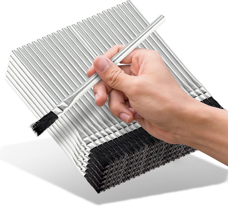 Ram-Pro Acid Brushes - 144 Count 3/8 Inch Horsehair Acid Flux Brushes, Disposable Glue Brushes for Woodworking, Epoxy Brushes for Resin, Great for Crafting, Soldering, in The Home, and School, or Shop - Image 1